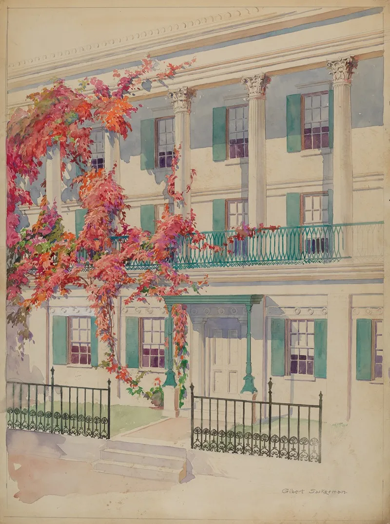 Collonade by Gilbert Sackerman - Canvas Print