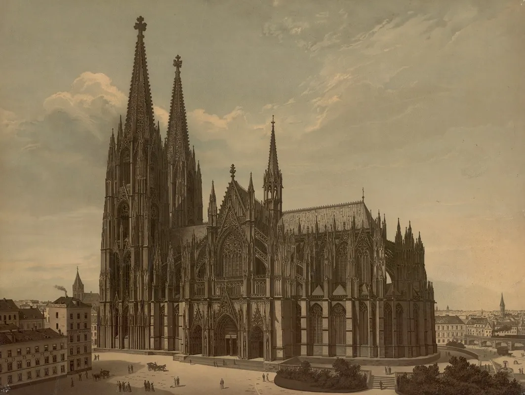 Cologne Cathedral by Josef Langl - Canvas Print