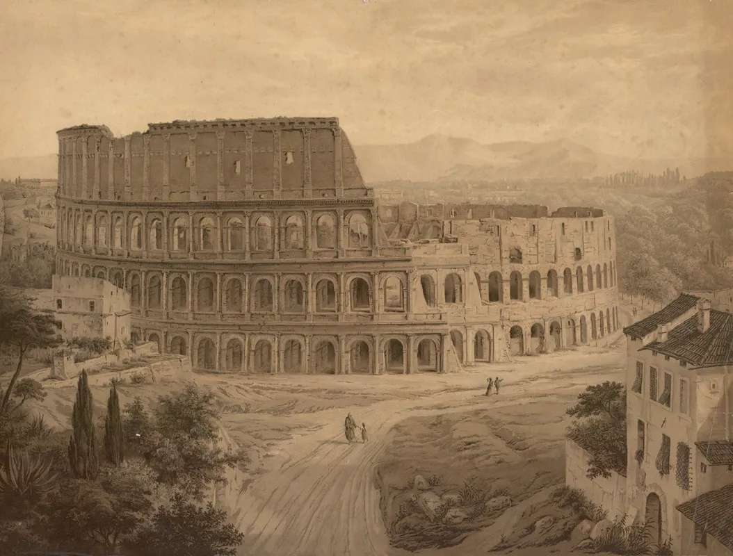 Colosseum 3 by Josef Langl - Canvas Print