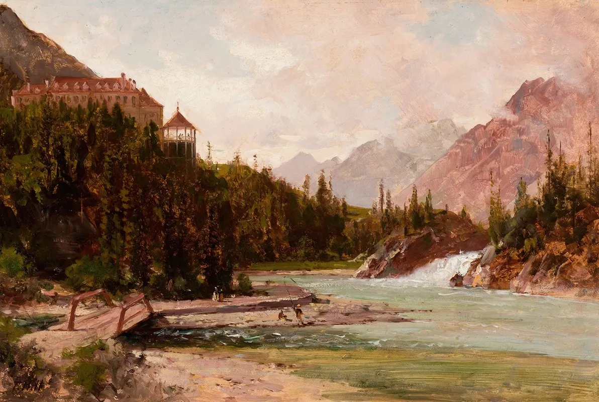 Columbia River by Thomas Hill - Canvas Print