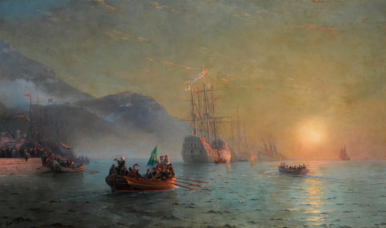 Columbus Farewell Before Starting On His Voyage From Port Palos In Spain