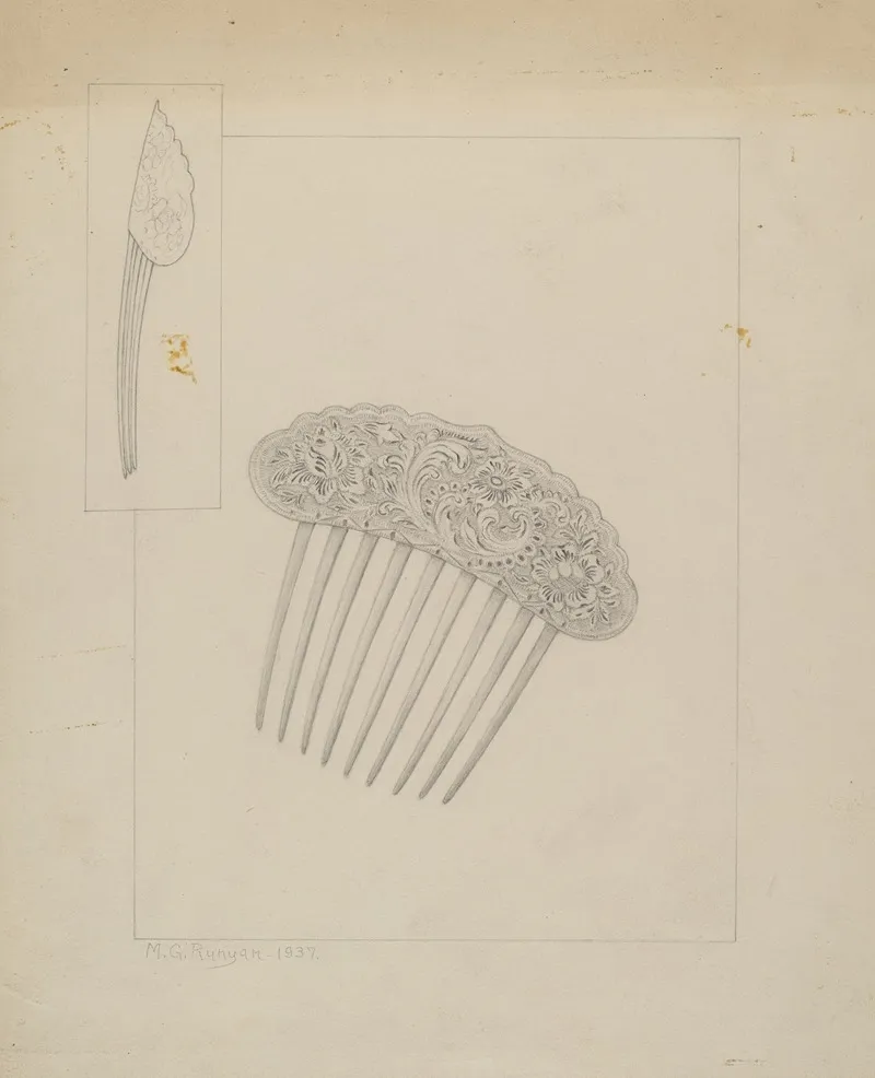 Comb 18 by Manuel G. Runyan - Canvas Print