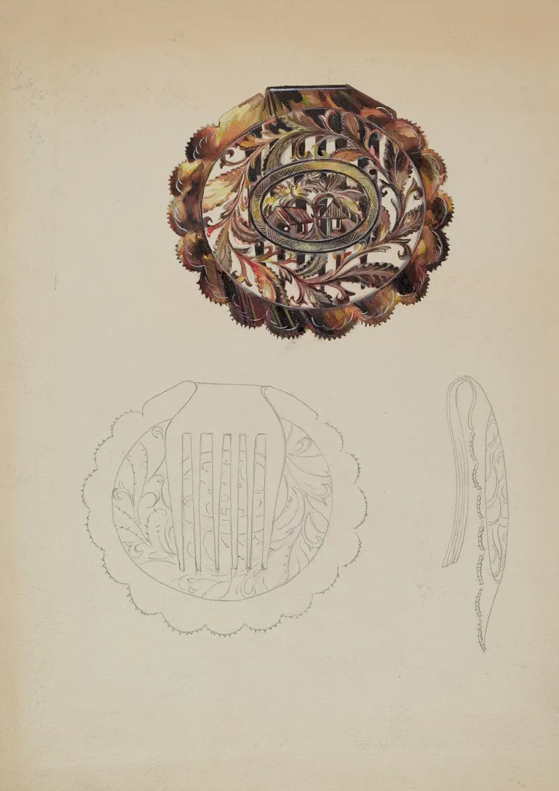 Comb 22 by Sylvia De Zon - Canvas Print