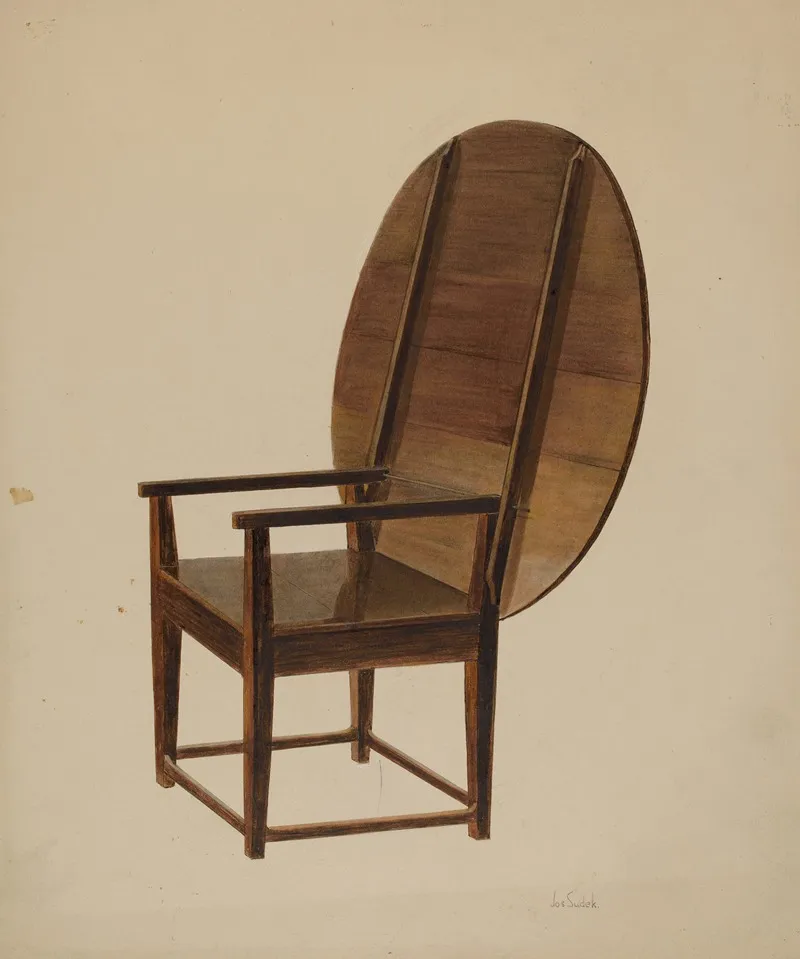 Combination Table And Chair As Chair by Joseph Sudek - Canvas Print