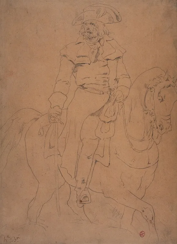 Commandant Republicain by Hippolyte Bellangé - Canvas Print
