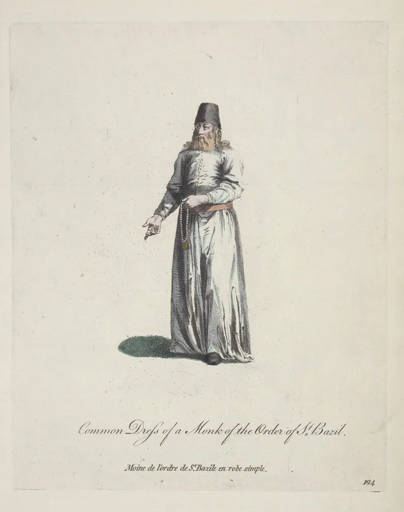 Common Dress Of A Monk Of The Order Of St Bazil Moine De Lordre De St Bazill En Robe Simple