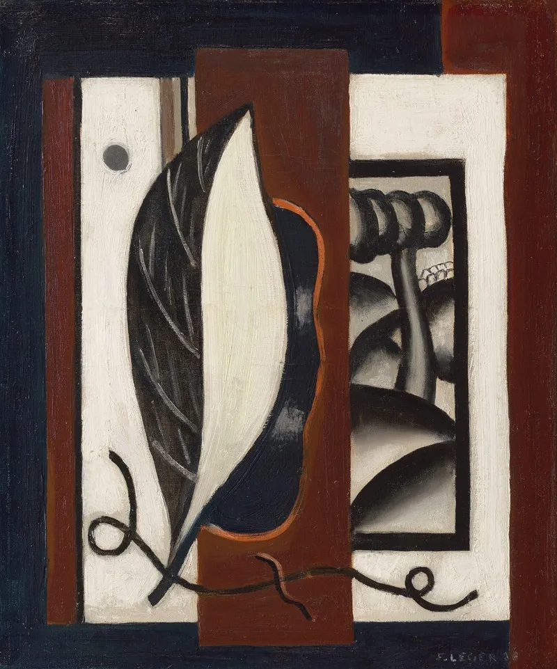 Composition A La Feuille by Fernand Léger - Canvas Print
