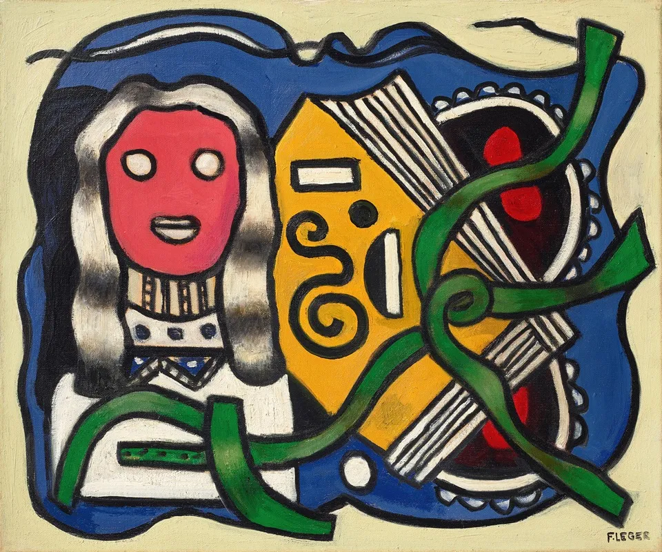 Composition A La Poupee by Fernand Léger - Canvas Print