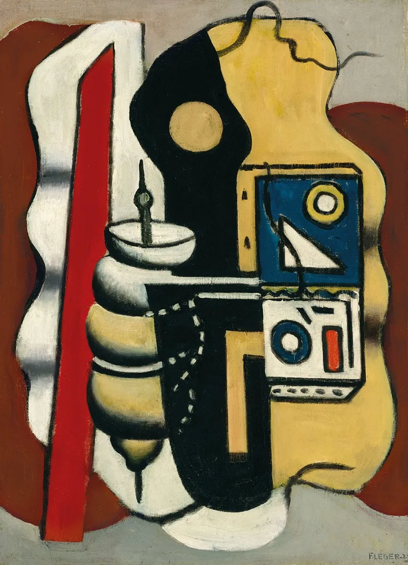Composition A La Toupie by Fernand Léger - Canvas Print