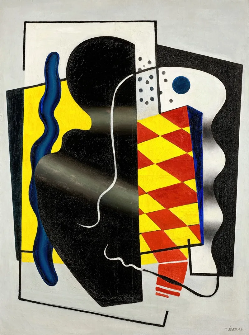 Composition Au Damier Composition Jaune Et Noir by Fernand Léger - Canvas Print