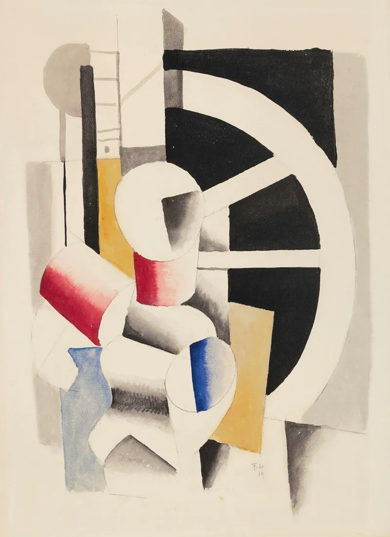 Composition Au Personnage by Fernand Léger - Canvas Print