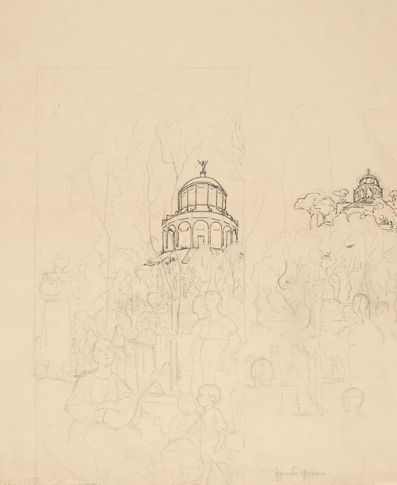 Composition Studies For The Right Wing Of The Easter Triptych