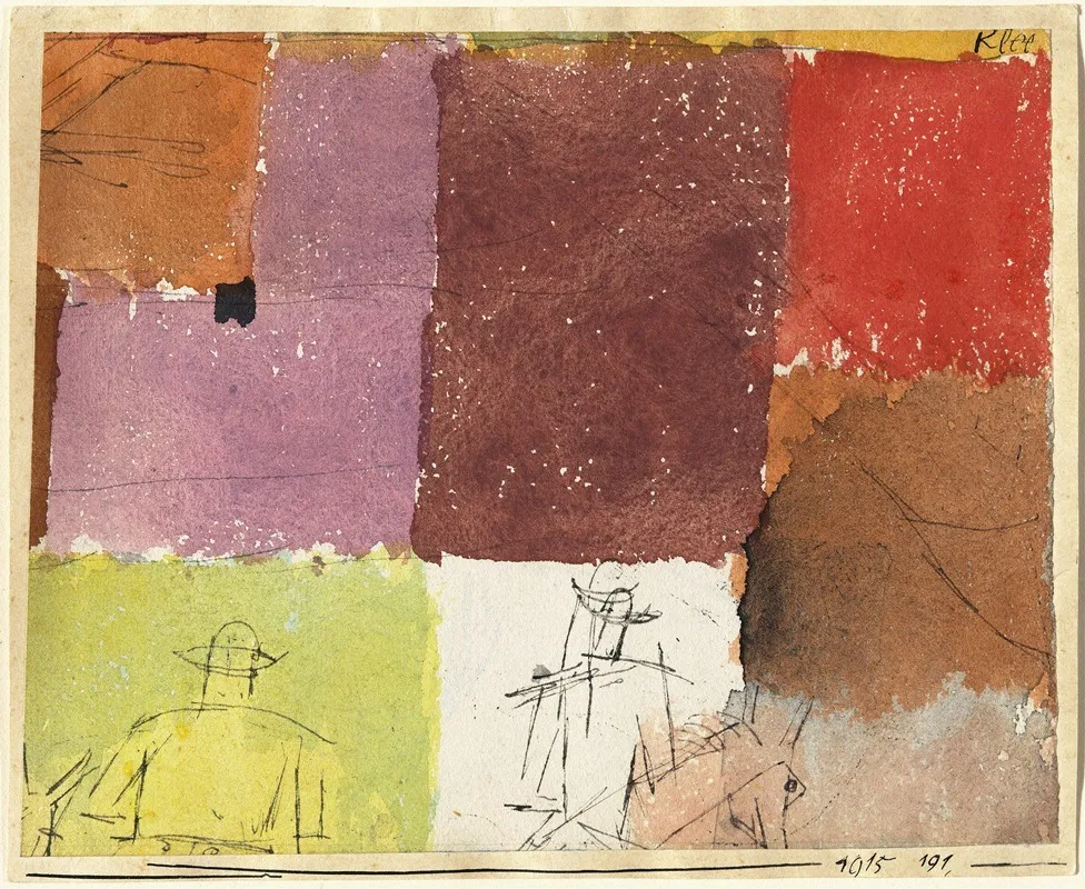 Composition With Figures by Paul Klee - Canvas Print