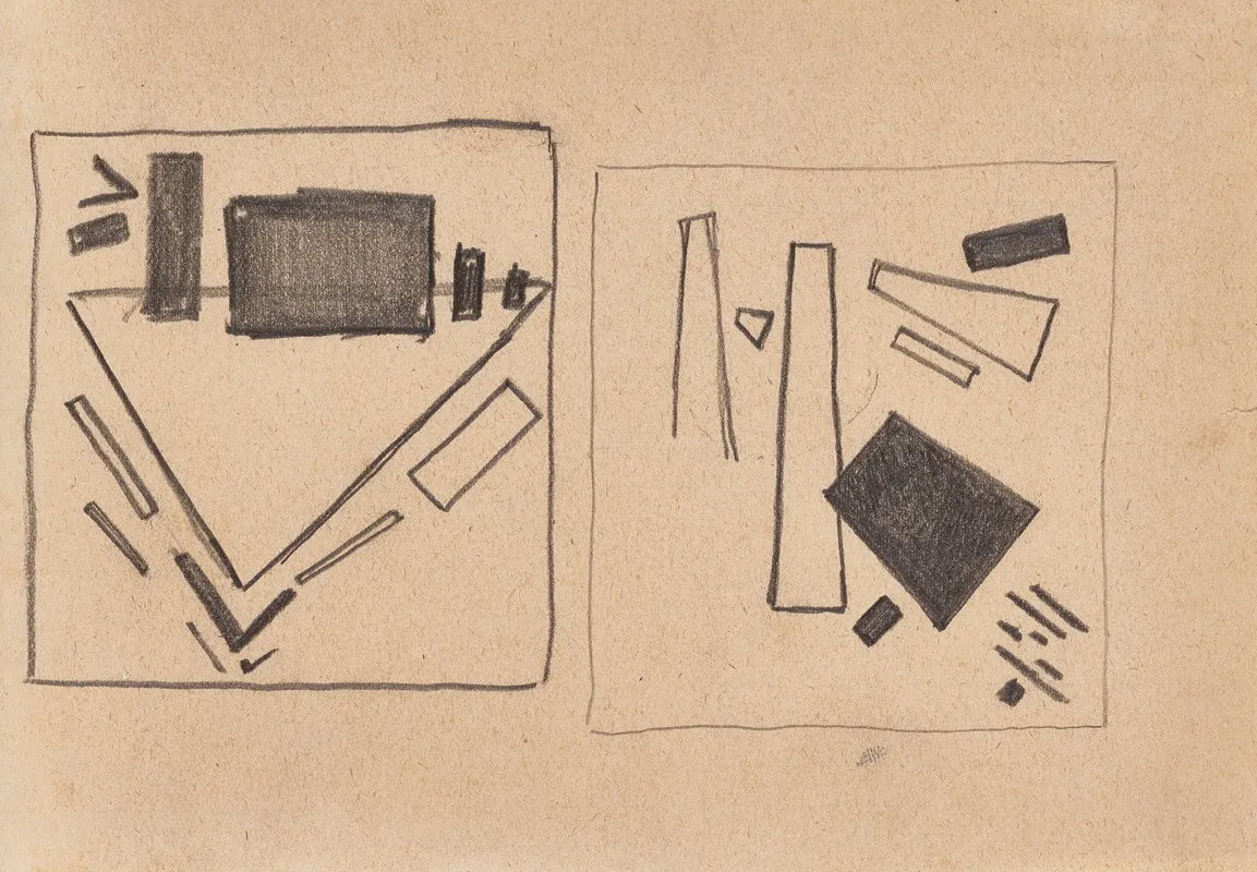 Compositions 11 R by Kazimir Malevich - Canvas Print