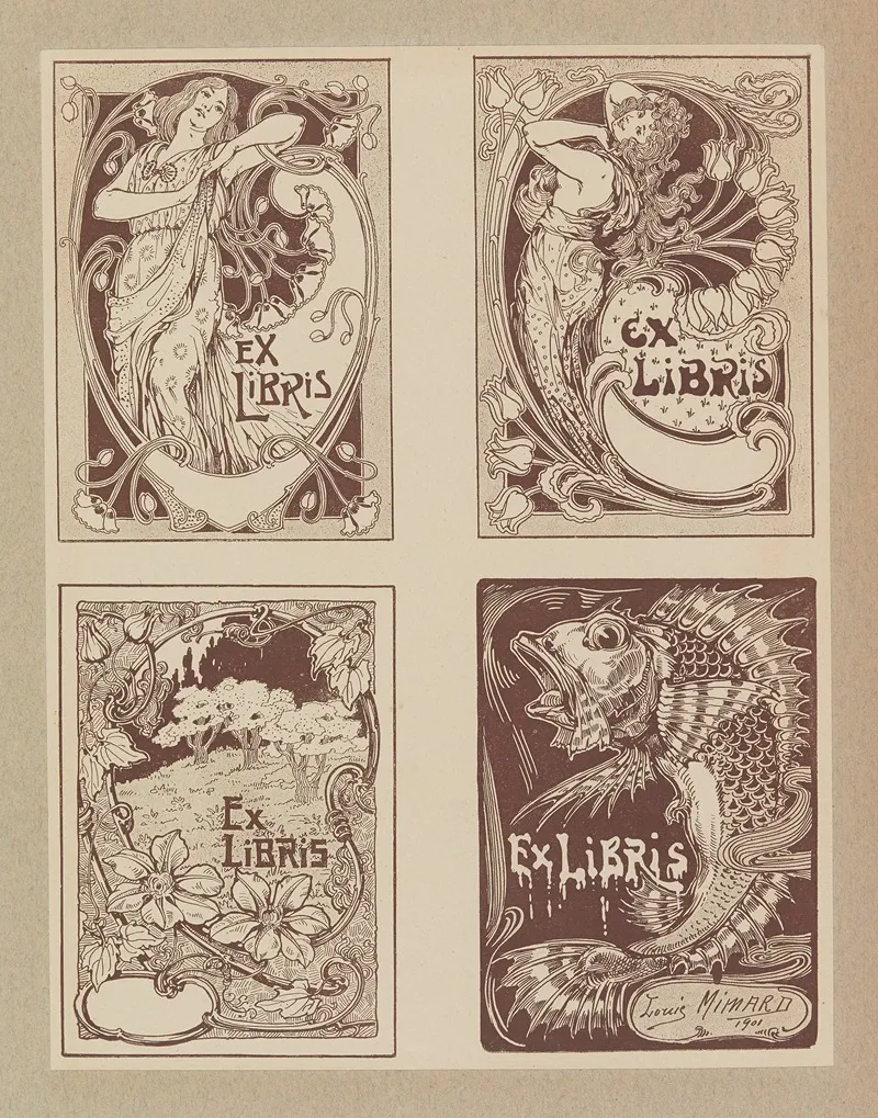 Compositions Ornementales Pour Le Cuir Et La Pyrogravure Pl 03 by Henri Laurens (Editor) - Canvas Print