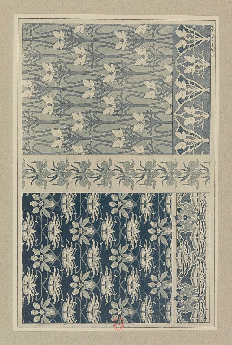 Compositions Ornementales Pour Le Cuir Et La Pyrogravure Pl 07 by Henri Laurens (Editor) - Canvas Print