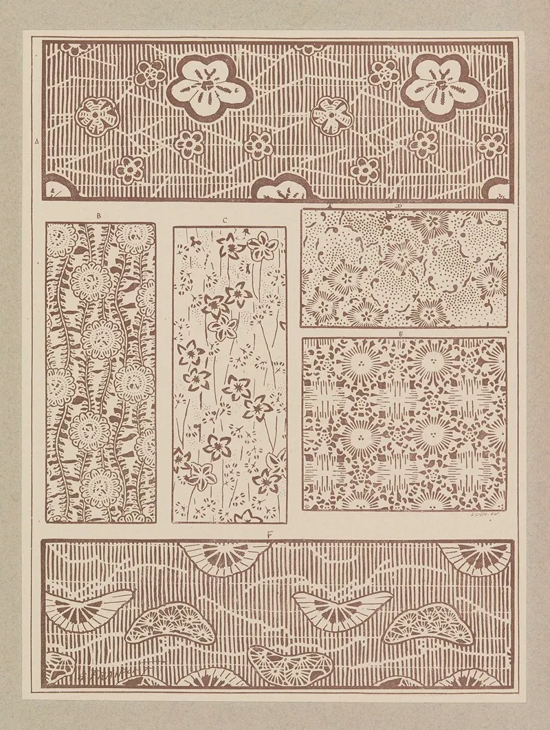 Compositions Ornementales Pour Le Cuir Et La Pyrogravure Pl 13 by Henri Laurens (Editor) - Canvas Print