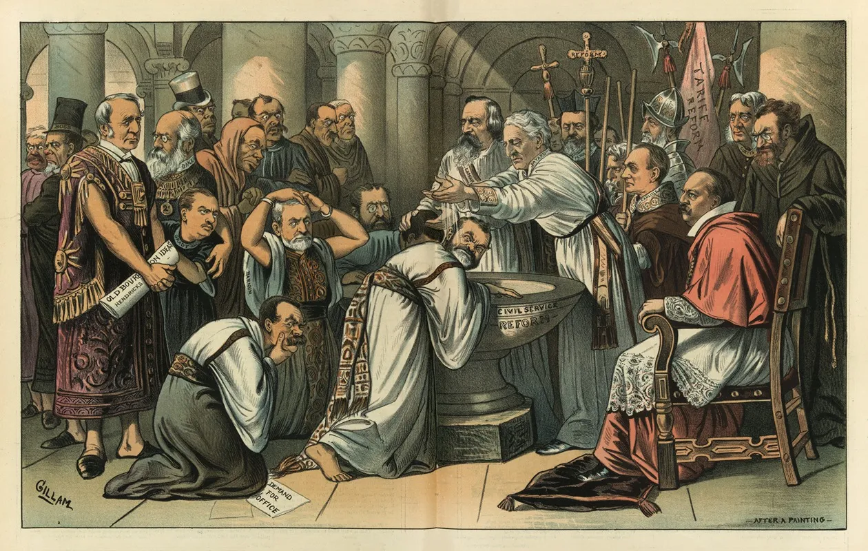 Compulsory Baptism by Bernhard Gillam - Canvas Print