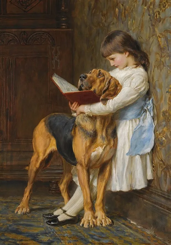 Compulsory Education by Briton Riviere - Canvas Print