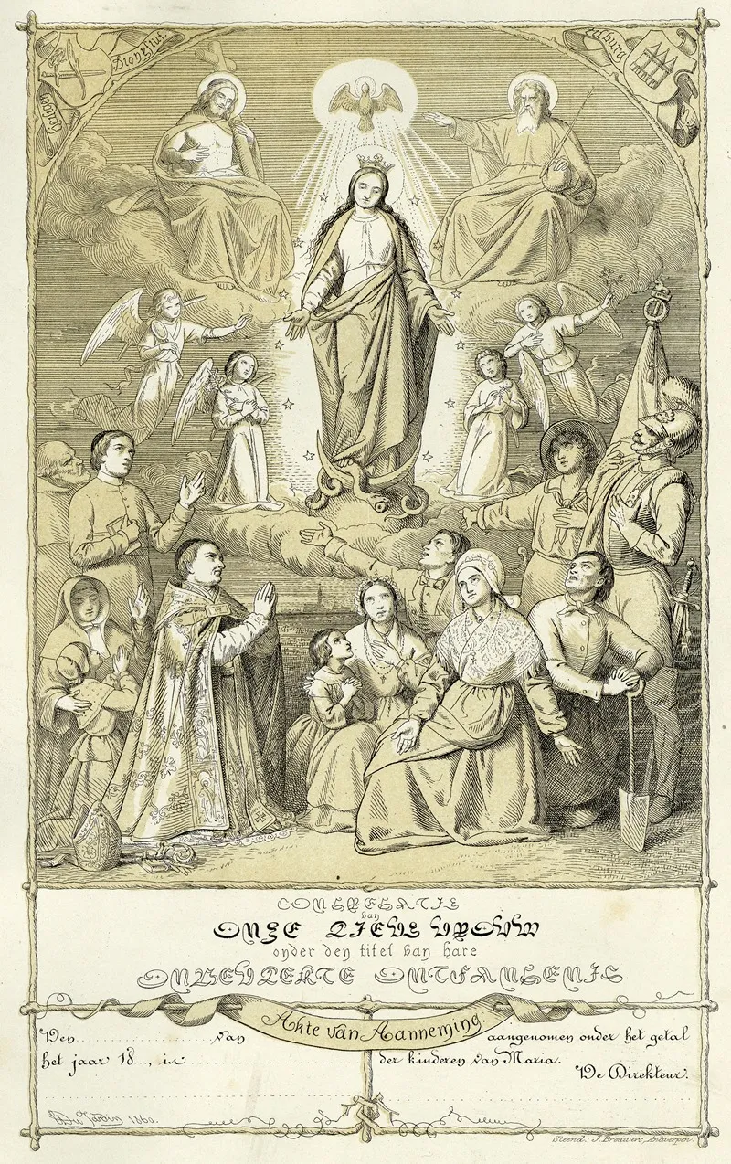 Congregatie Van Onze Lieve Vrouw Onbevlekte Ontvangenis by Edward Dujardin - Canvas Print