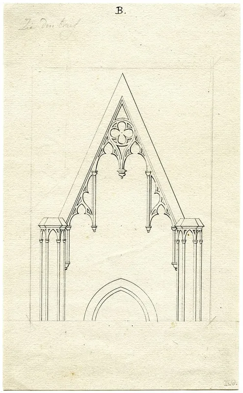 Construction Of A Gothic Tympanum by David Humbert de Superville - Canvas Print