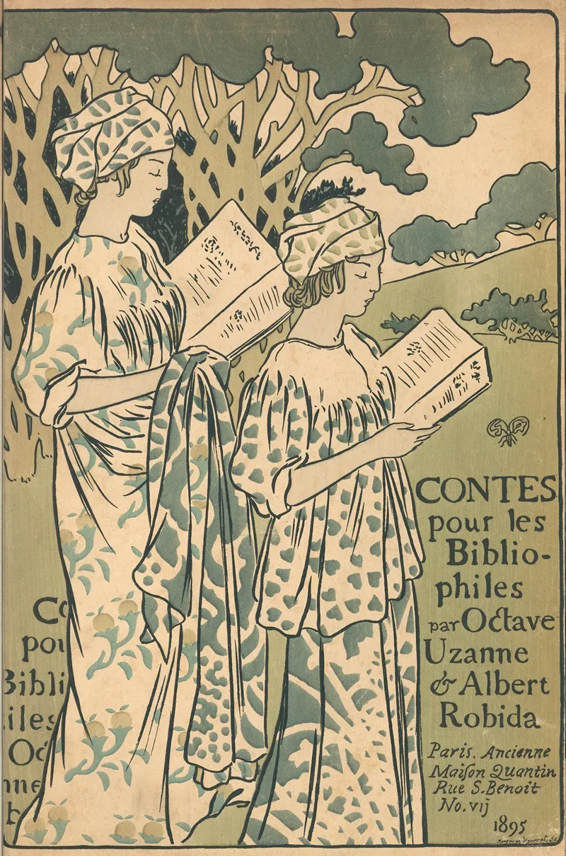 Contes Pour Les Bibliophiles Cover by Albert Robida - Canvas Print