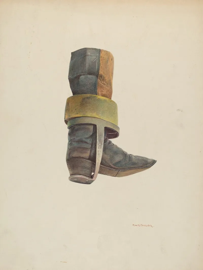 Convict Boot by Robert W.R. Taylor - Canvas Print