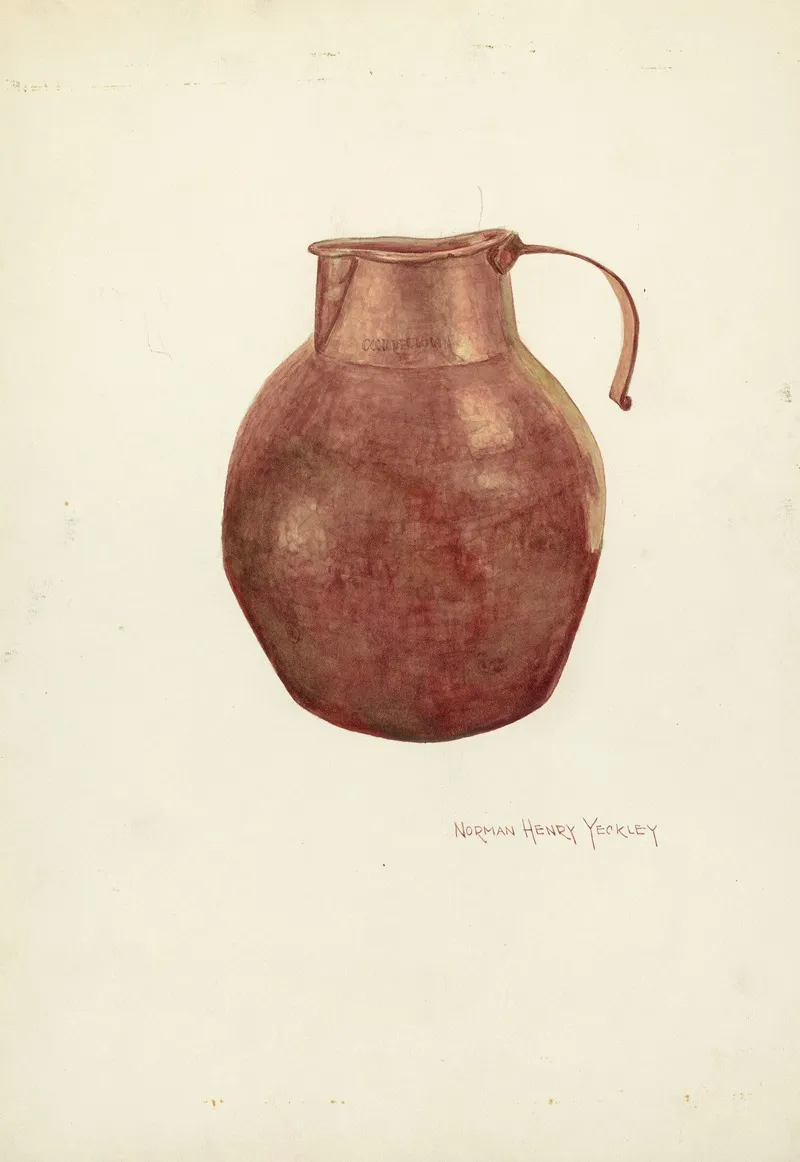 Copper Pitcher by N.H. Yeckley - Canvas Print