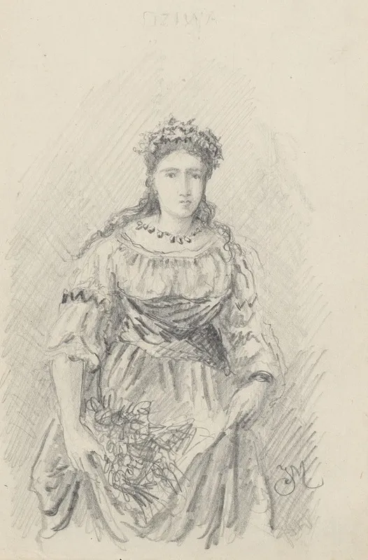 Copy Of A Female Character From Jan Matejkos Composition