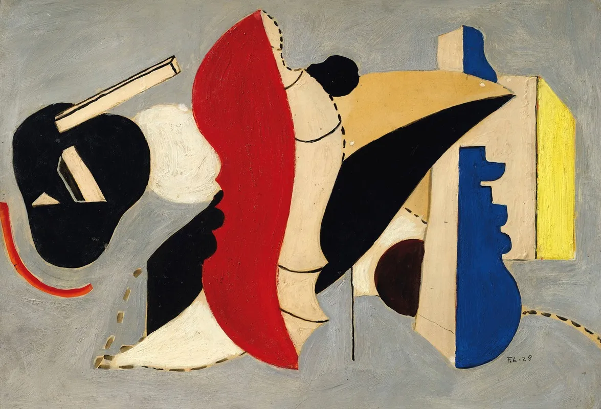 Coquillage Rouge by Fernand Léger - Canvas Print