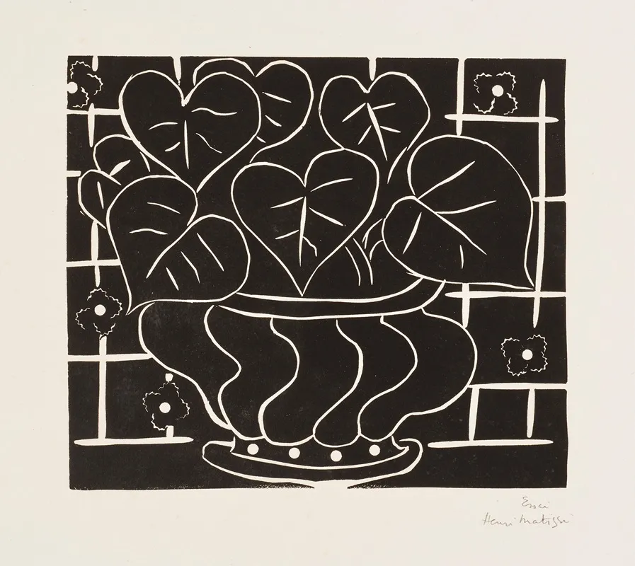 Corbeille De Begonias I by Henri Matisse - Canvas Print