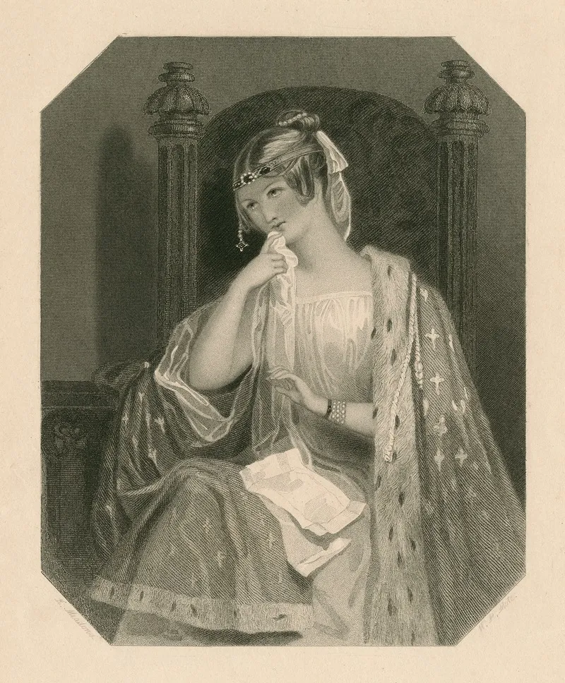 Cordelia King Lear by Joseph Kenny Meadows - Canvas Print