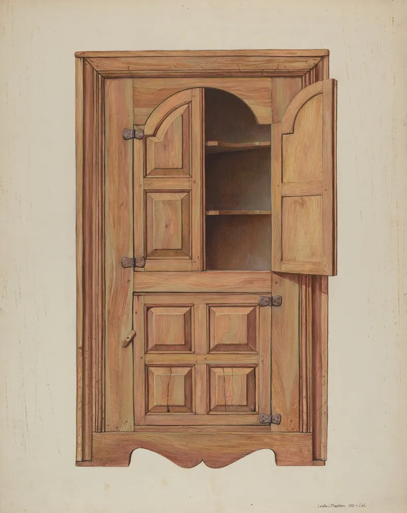 Corner Cupboard 13 by Leslie Macklem - Canvas Print