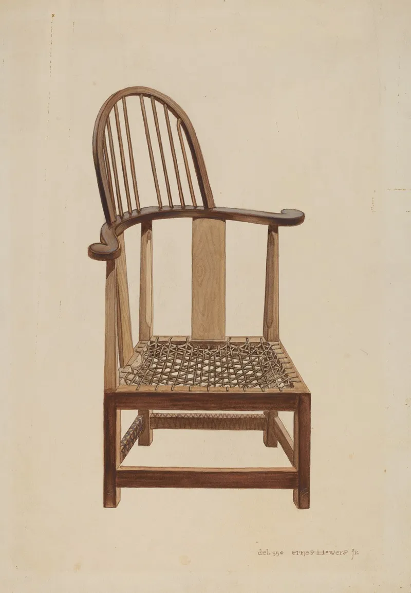 Corner Windsor Chair by Ernest A. Towers, Jr. - Canvas Print
