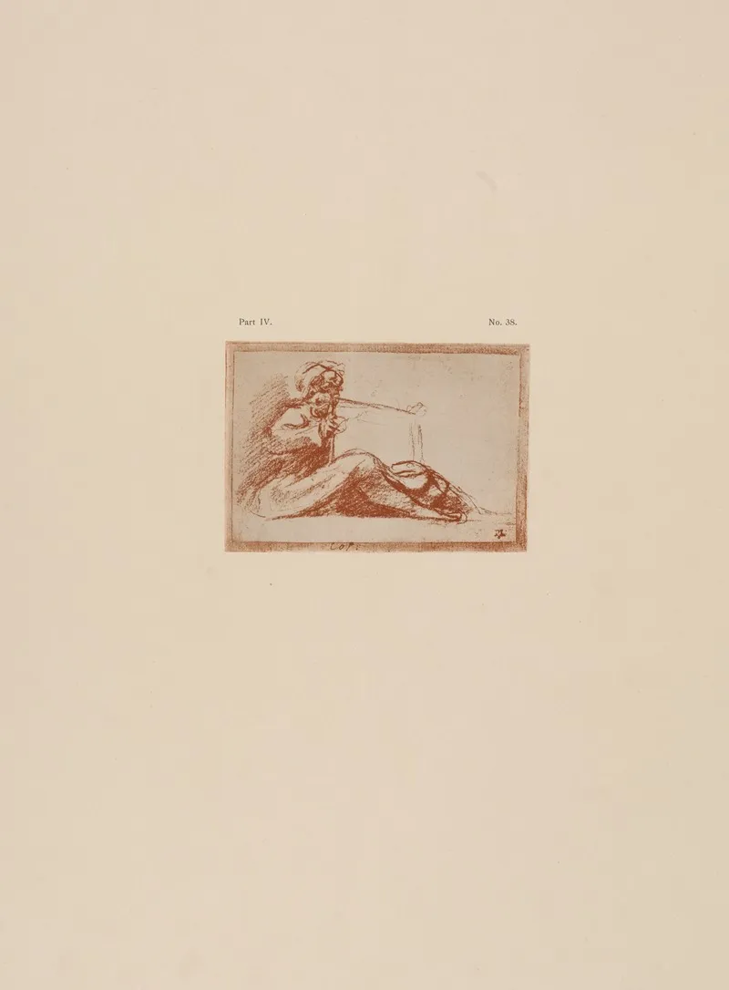 Correggio Drawing Of Reclining Figure Holding Book by P. &amp; D. Colnaghi - Canvas Print