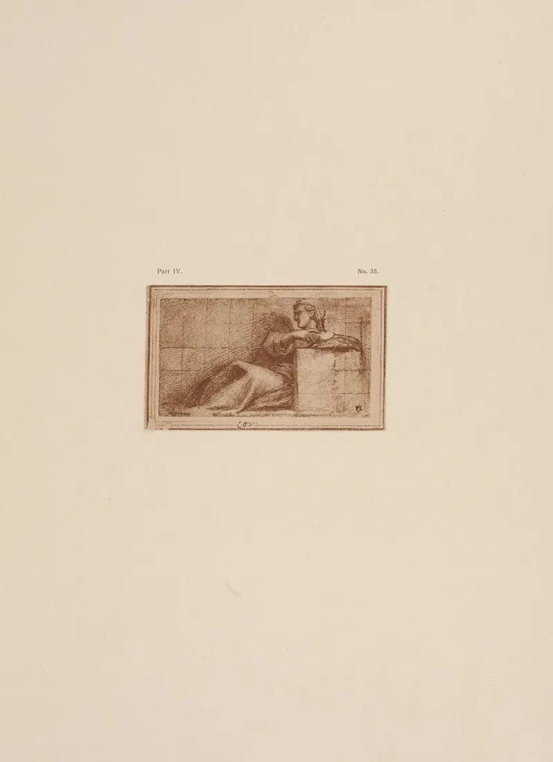 Correggio Drawing Of Reclining Figure by P. &amp; D. Colnaghi - Canvas Print