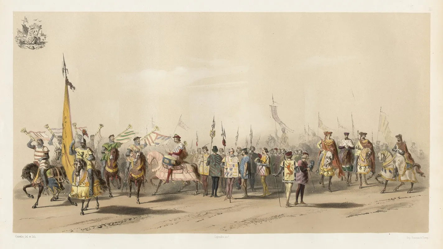 Cortege De La Toison Dor Envoye Par La Ville De Bruges by Jules Helbig - Canvas Print