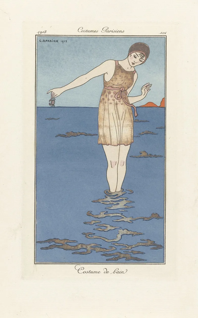 Costume De Bain 2 by George Barbier - Canvas Print
