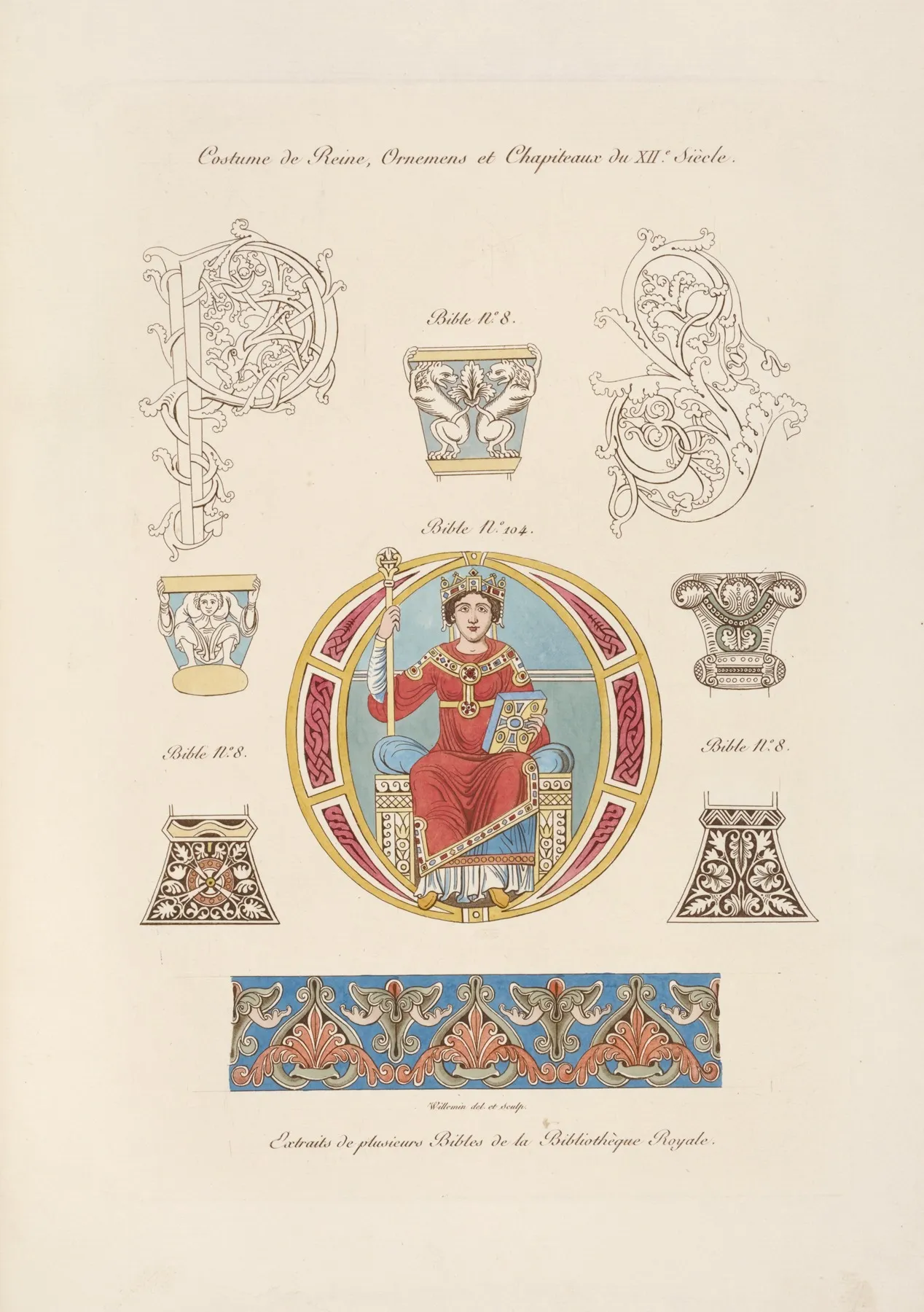 Costume De Reine Ornemens Et Chapiteaux Du Xiie Siecle
