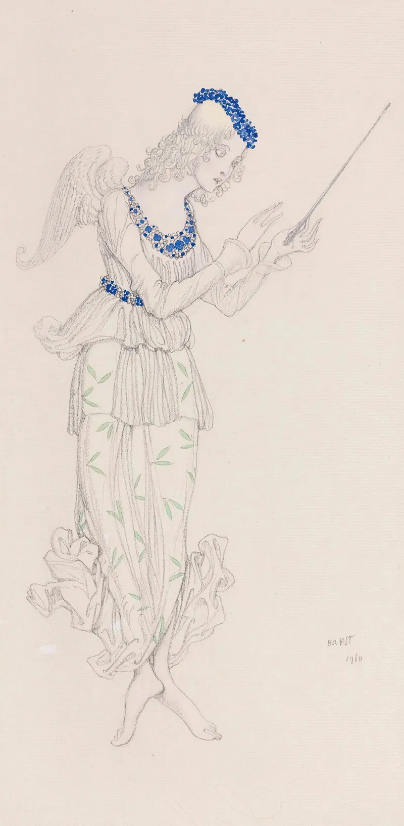 Costume Design For A Fairy From The Ballet The Sleeping Beauty by Léon Bakst - Canvas Print