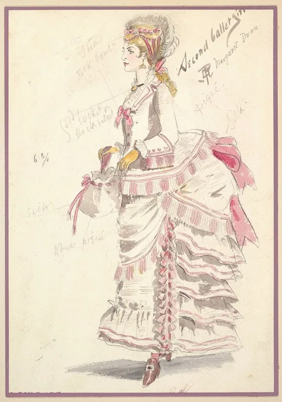 Costume Design For Second Ballet Girl by Percy Anderson - Canvas Print