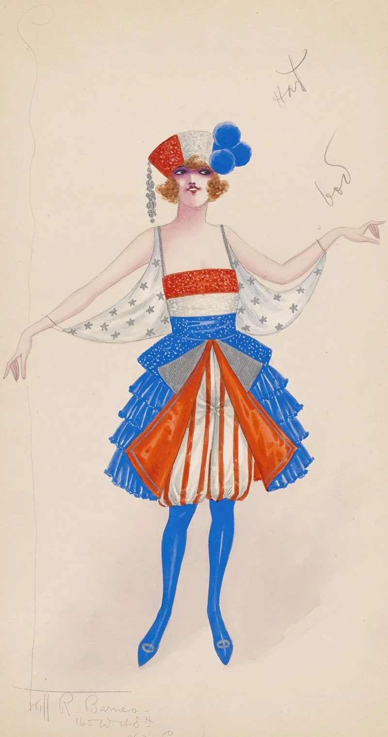 Costume For Girls In Red White And Blue 6