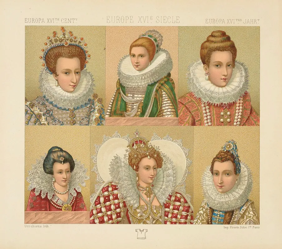 Costumes Feminins Modes Collerettes Coiffures