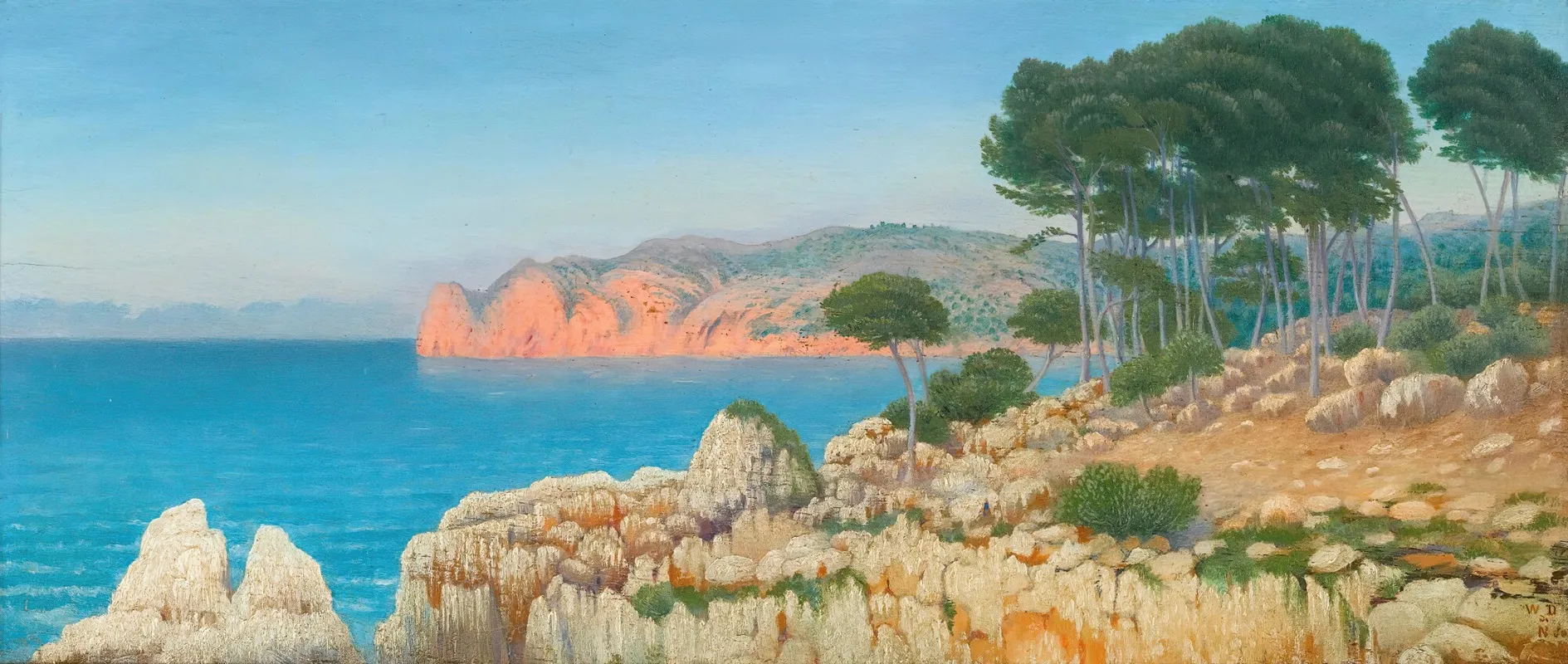 Cote Aux Baleares Majorque Cala San Vicente by William Degouve de Nuncques - Canvas Print