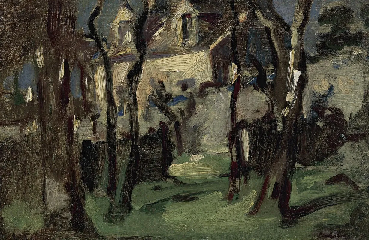 Cottage At Corstorphine by Samuel John Peploe - Canvas Print