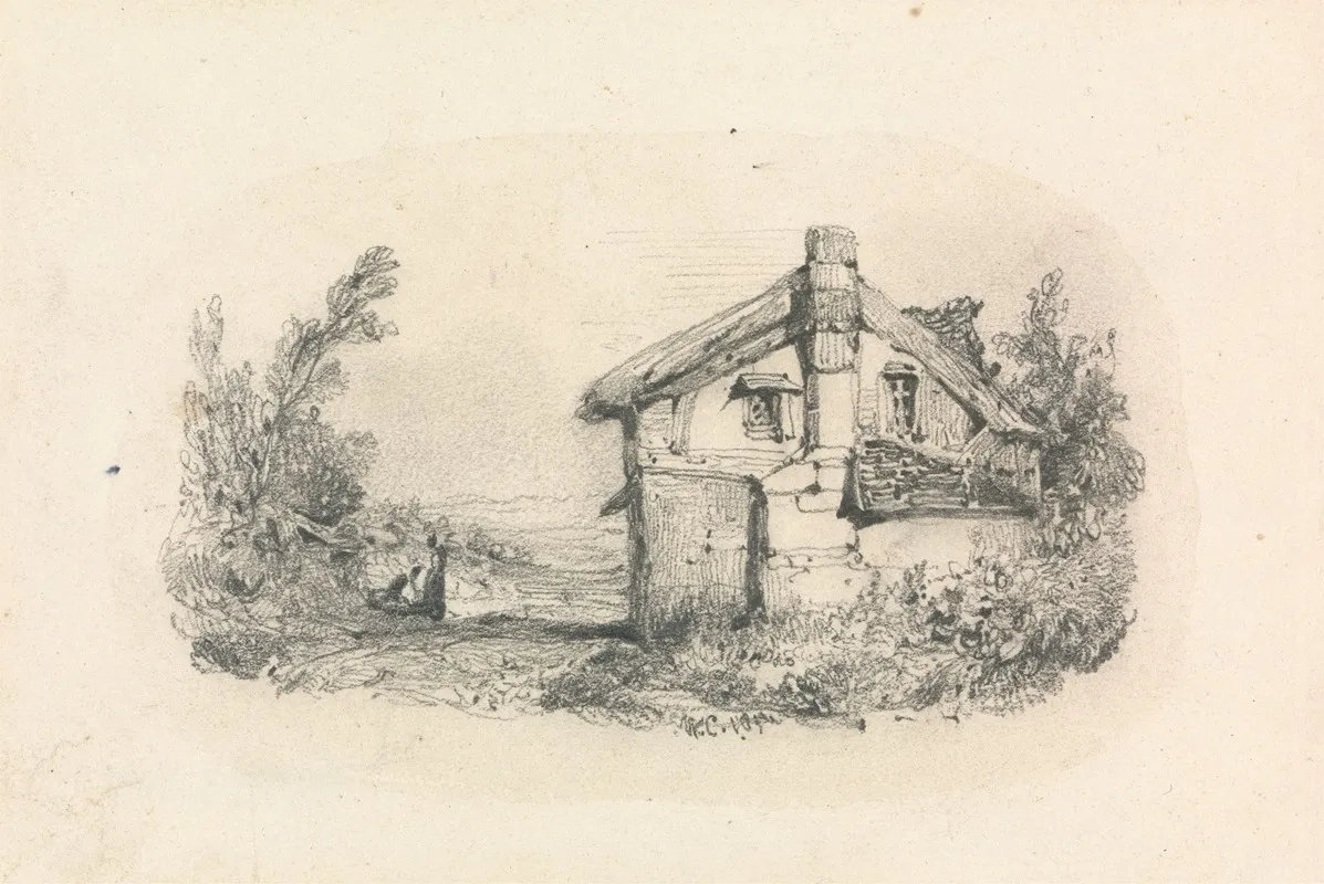 Cottage In A Landscape by William Callow - Canvas Print