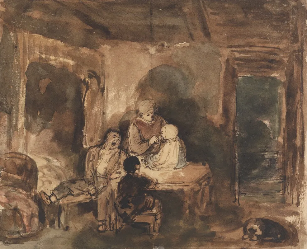 Cottage Interior 2 by John Burnet - Canvas Print