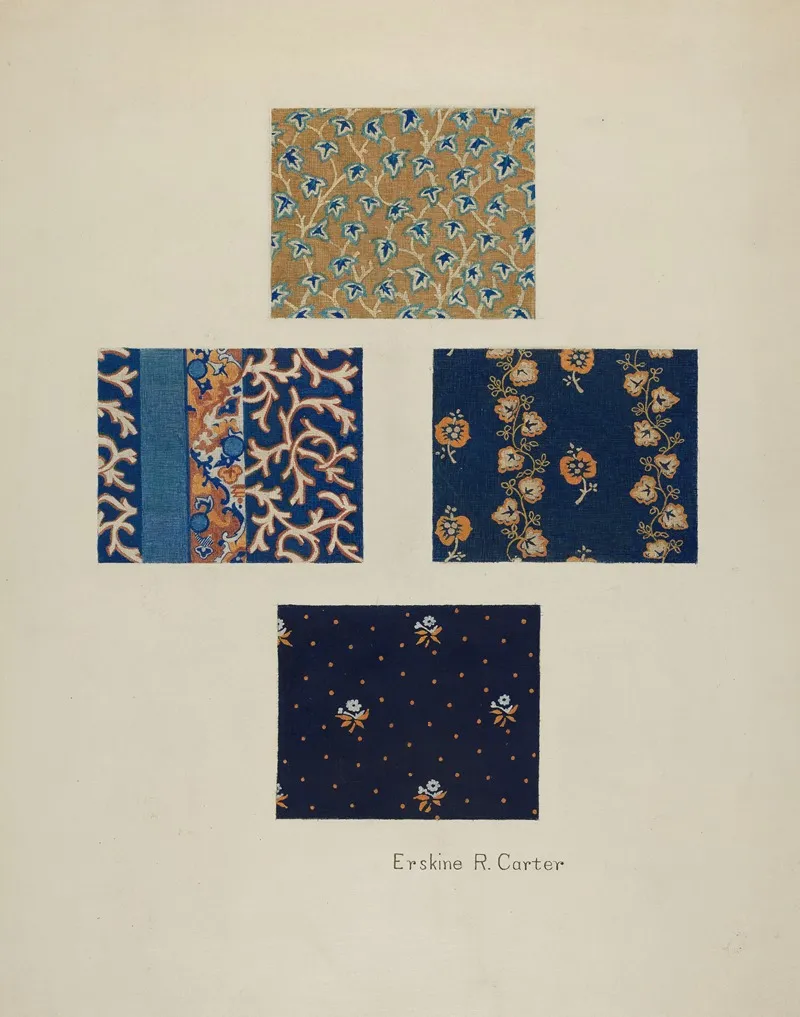 Cotton Prints 5 by Erskine Carter - Canvas Print