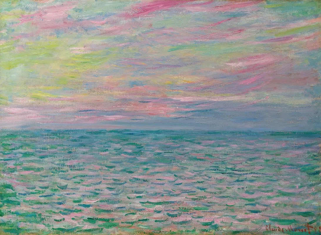 Coucher De Soleil A Pourville Pleine Mer