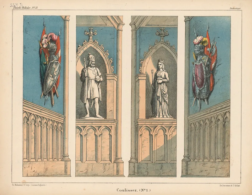 Coulisser No 1 by Emil Bærentzen - Canvas Print